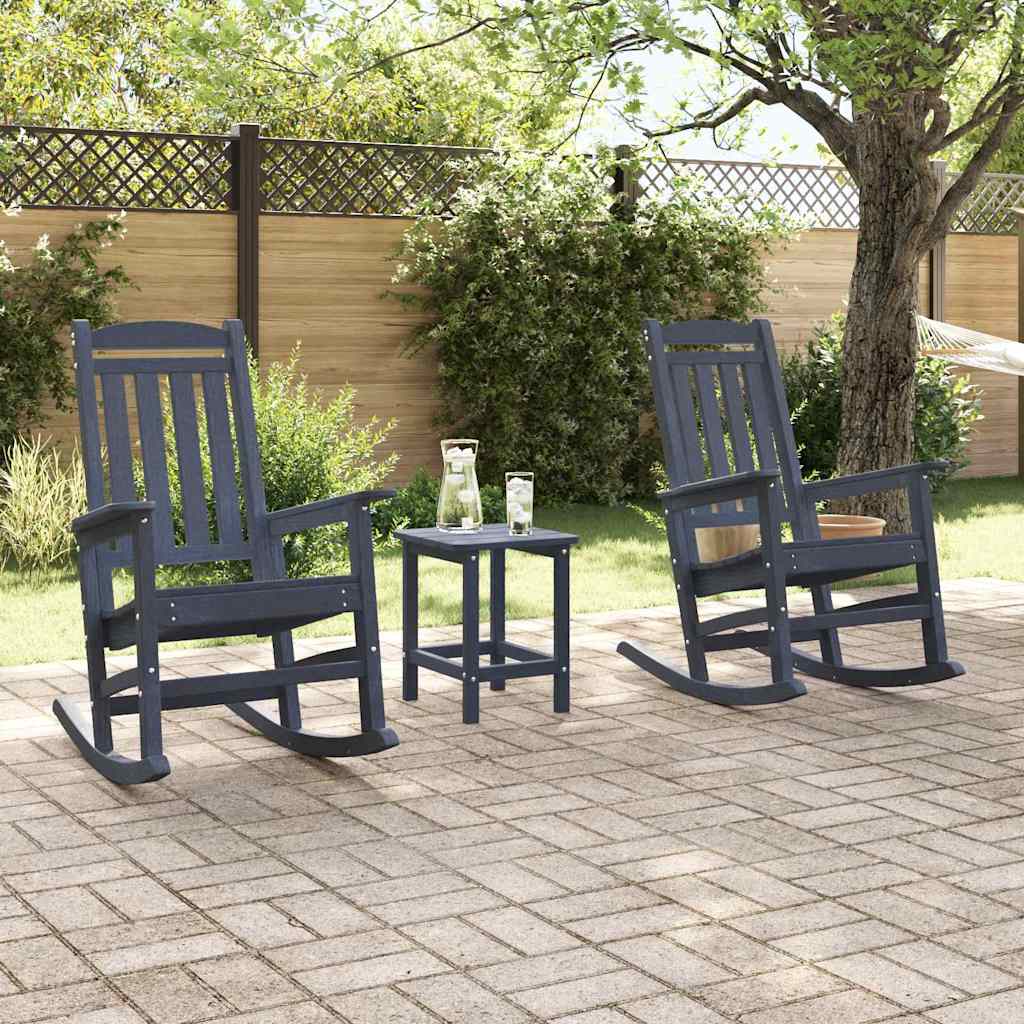 Have Gyngestol 2 pcs Marineblå 70 x 92 x 108cm Plastik