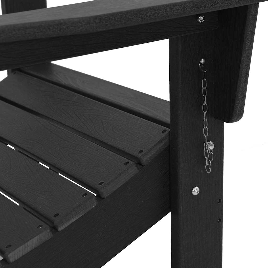 Havemøbler til lounge 2 pcs Sort 74.5 x 80.5 x 90cm Plastik