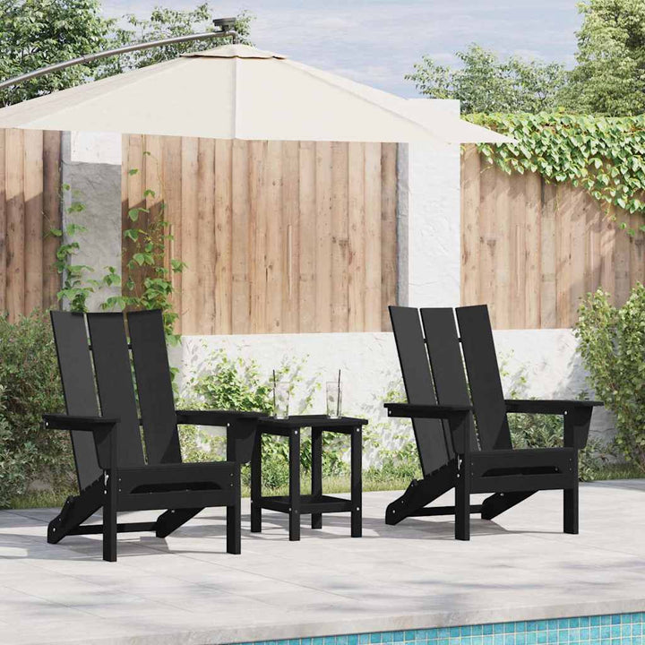 Havemøbler til lounge 2 pcs Sort 74.5 x 80.5 x 90cm Plastik