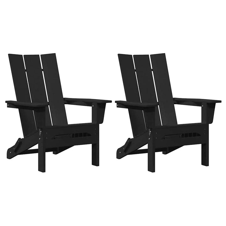 Havemøbler til lounge 2 pcs Sort 74.5 x 80.5 x 90cm Plastik