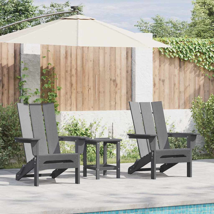 Havemøbler til lounge 2 pcs Lysegrå 74.5 x 80.5 x 90cm Plastik