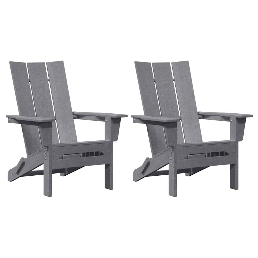 Havemøbler til lounge 2 pcs Lysegrå 74.5 x 80.5 x 90cm Plastik