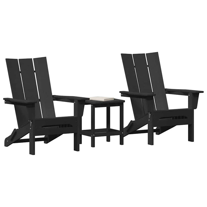 Havemøbler til lounge 3 pcs Sort 38 x 38 x 46cm Plastik