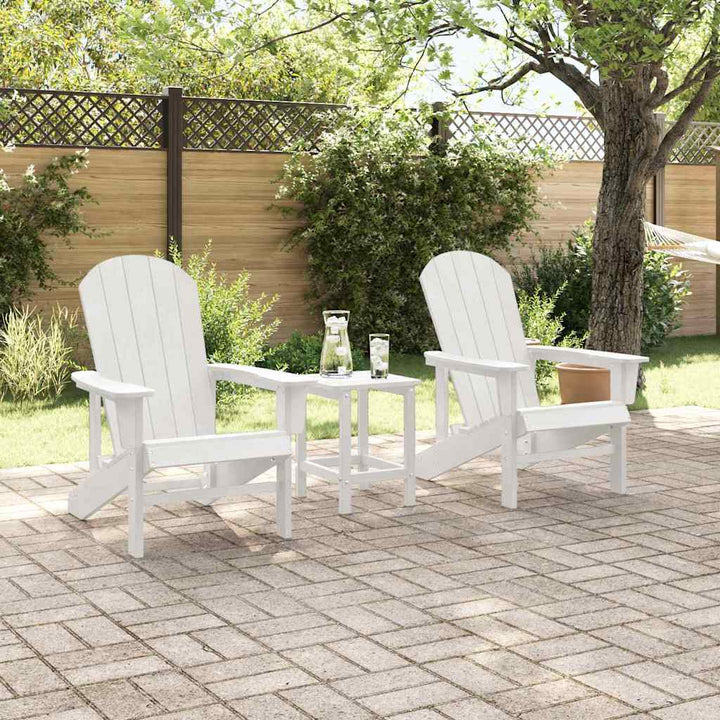 Havemøbler til lounge 2 pcs Hvid 74 x 82 x 90cm Polyethylen