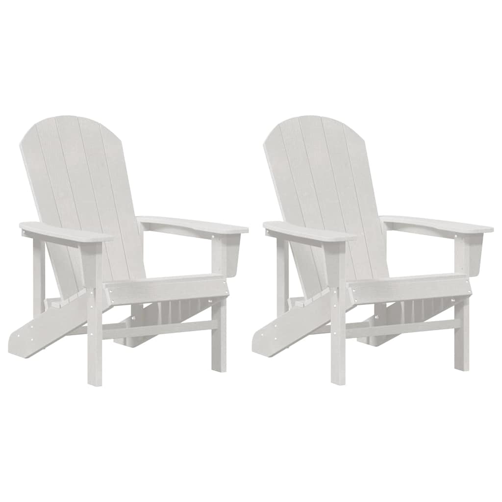 Havemøbler til lounge 2 pcs Hvid 74 x 82 x 90cm Polyethylen