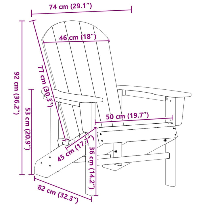 Havemøbler til lounge 2 pcs Hvid 74 x 82 x 90cm Polyethylen