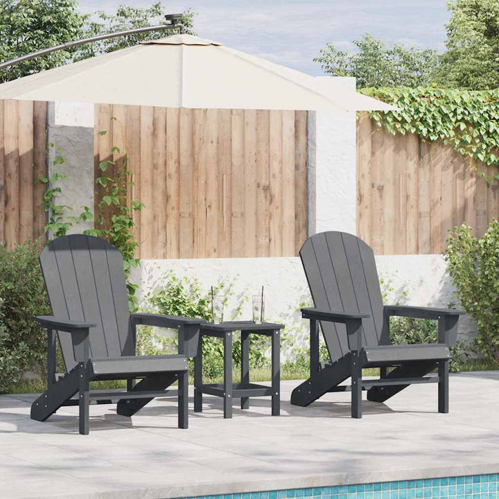 Havemøbler til lounge 2 pcs Lysegrå 74 x 82 x 90cm Polyethylen