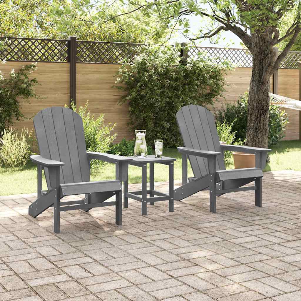 Havemøbler til lounge 2 pcs Lysegrå 74 x 82 x 90cm Polyethylen
