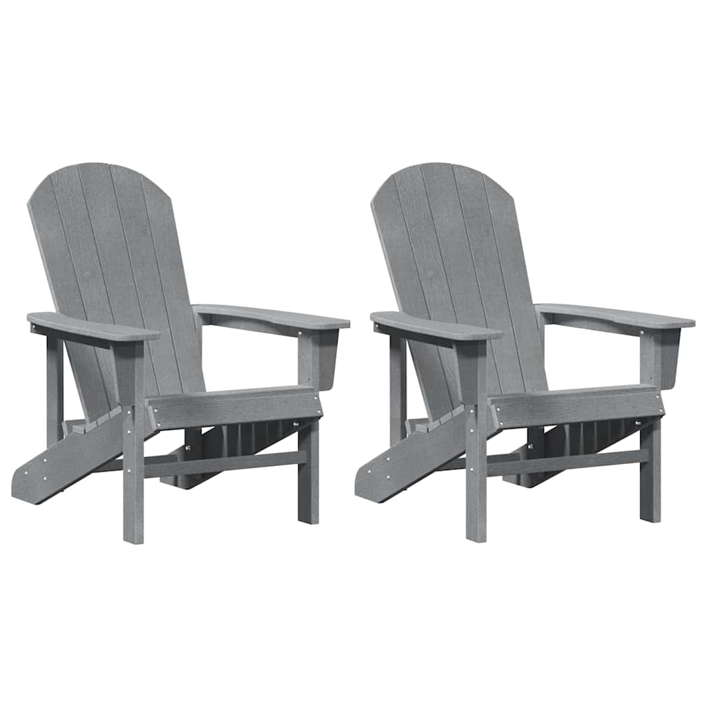 Havemøbler til lounge 2 pcs Lysegrå 74 x 82 x 90cm Polyethylen