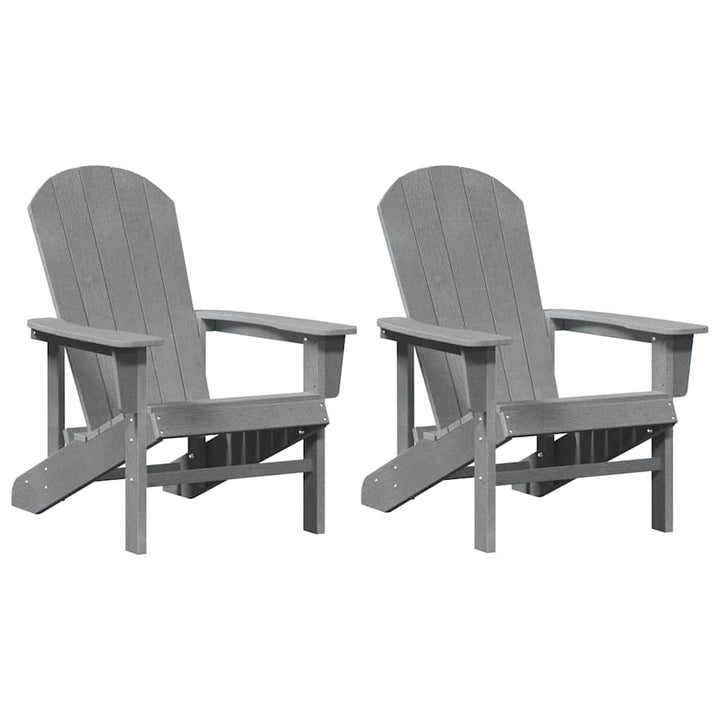 Havemøbler til lounge 2 pcs Lysegrå 74 x 82 x 90cm Polyethylen