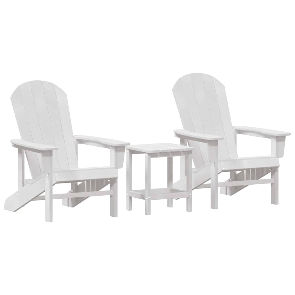 Havemøbler til lounge 3 pcs Hvid 38 x 38 x 46cm Polyethylen
