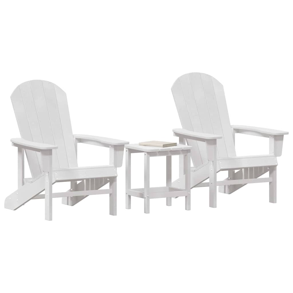 Havemøbler til lounge 3 pcs Hvid 38 x 38 x 46cm Polyethylen