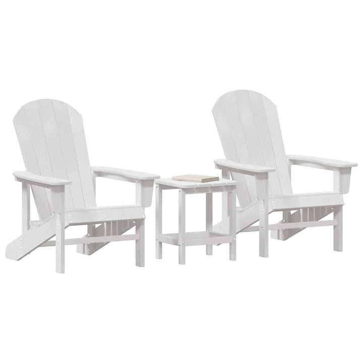Havemøbler til lounge 3 pcs Hvid 38 x 38 x 46cm Polyethylen