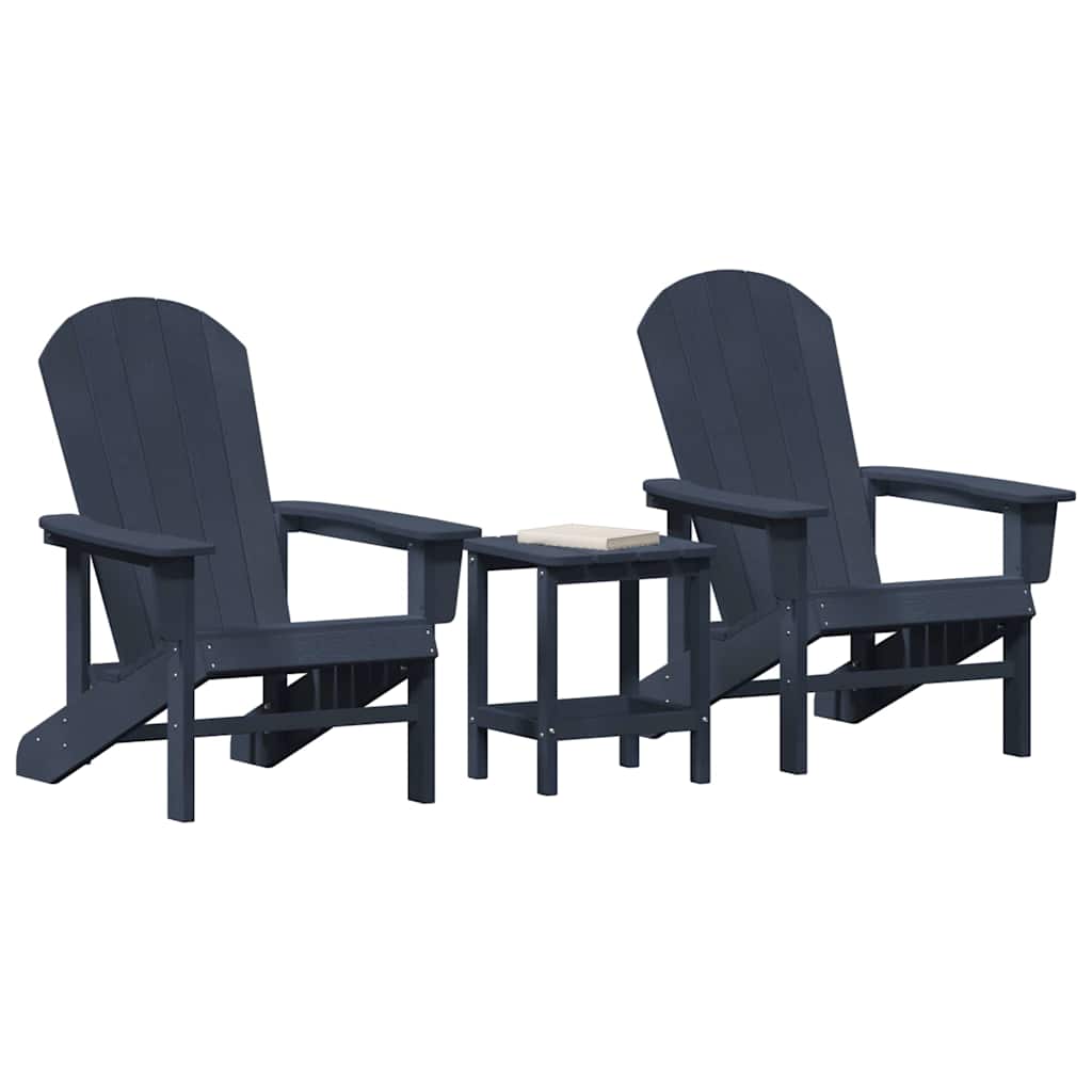 Havemøbler til lounge 3 pcs Marineblå 38 x 38 x 46cm