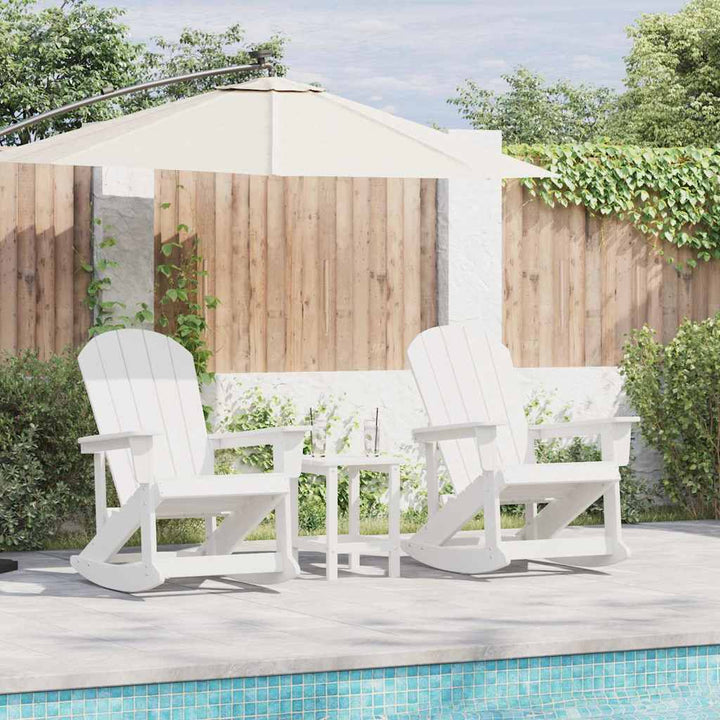 Adirondack Gyngestole 2 pcs Hvid HDPE