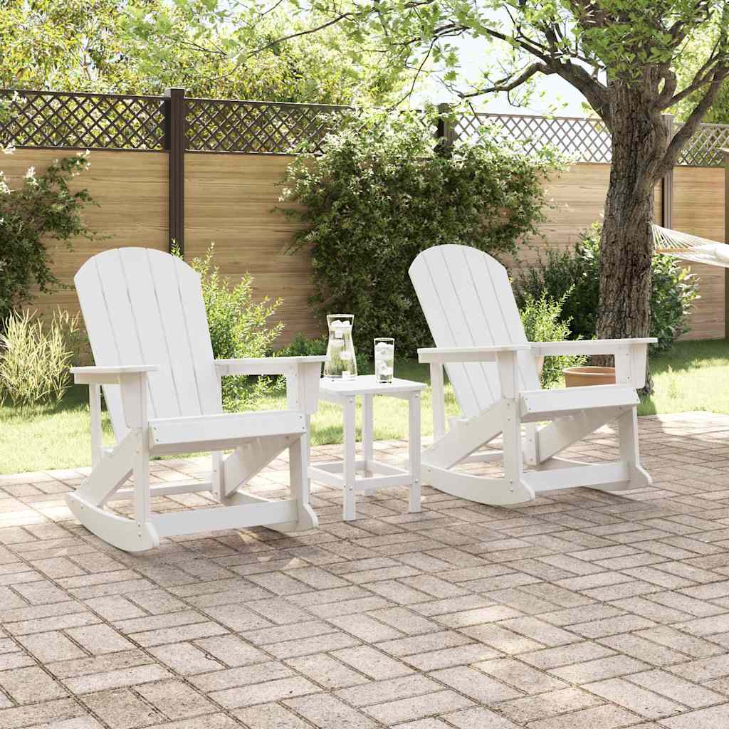 Adirondack Gyngestole 2 pcs Hvid HDPE