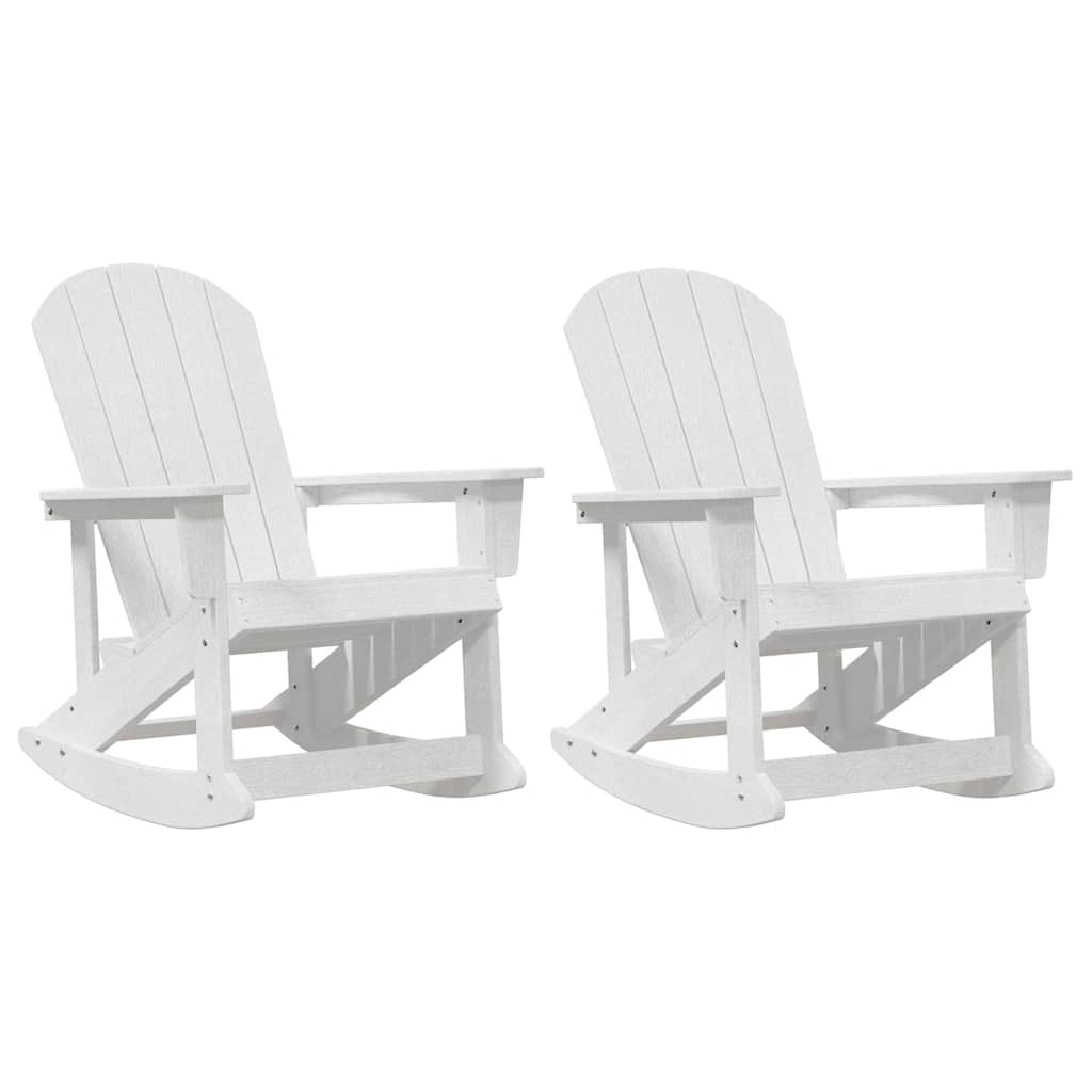 Adirondack Gyngestole 2 pcs Hvid HDPE