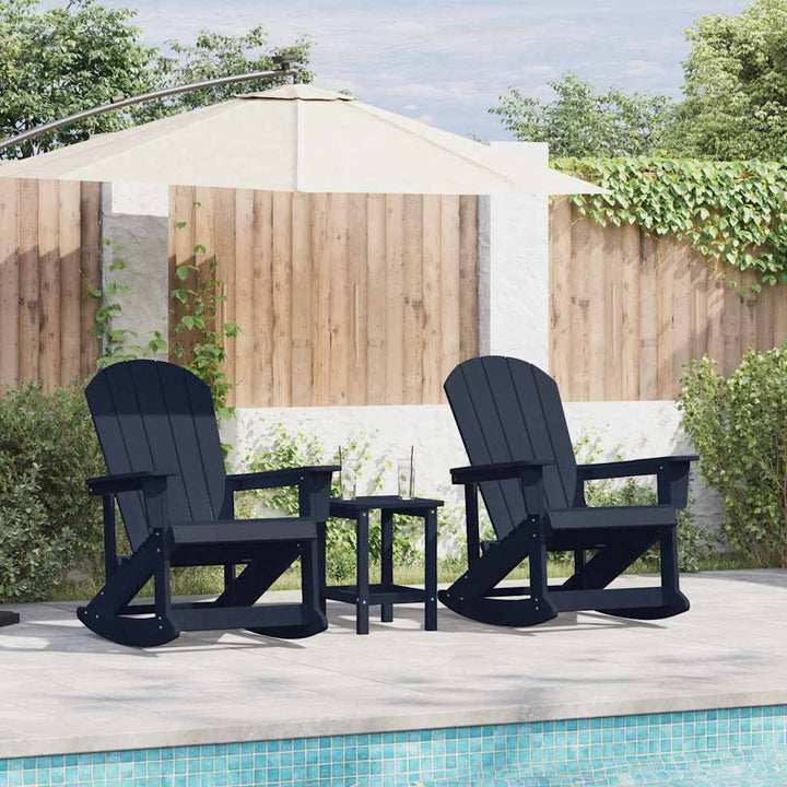 Adirondack Gyngestole 2 pcs Marineblå HDPE