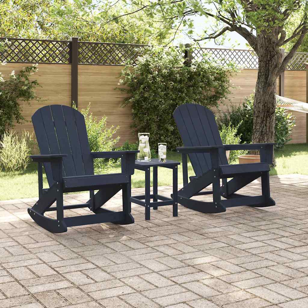 Adirondack Gyngestole 2 pcs Marineblå HDPE