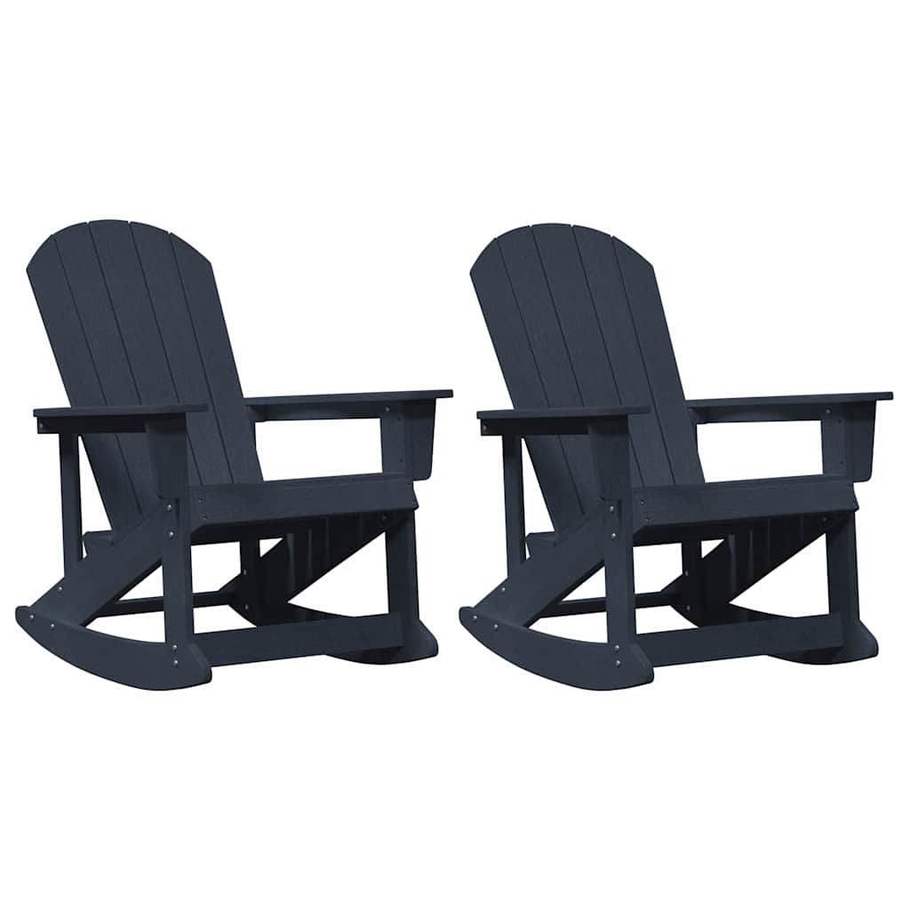 Adirondack Gyngestole 2 pcs Marineblå HDPE