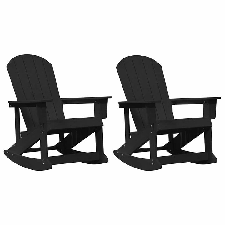 Adirondack Gyngestole 2 pcs Sort HDPE