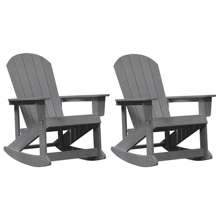 Adirondack Gyngestole 2 pcs Lysegrå HDPE