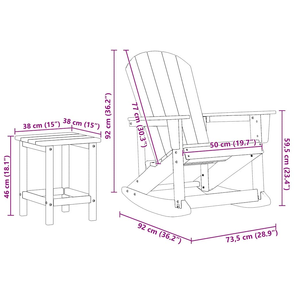 Have lounge sæt Hvid HDPE