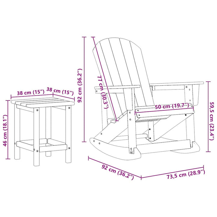 Have lounge sæt Hvid HDPE