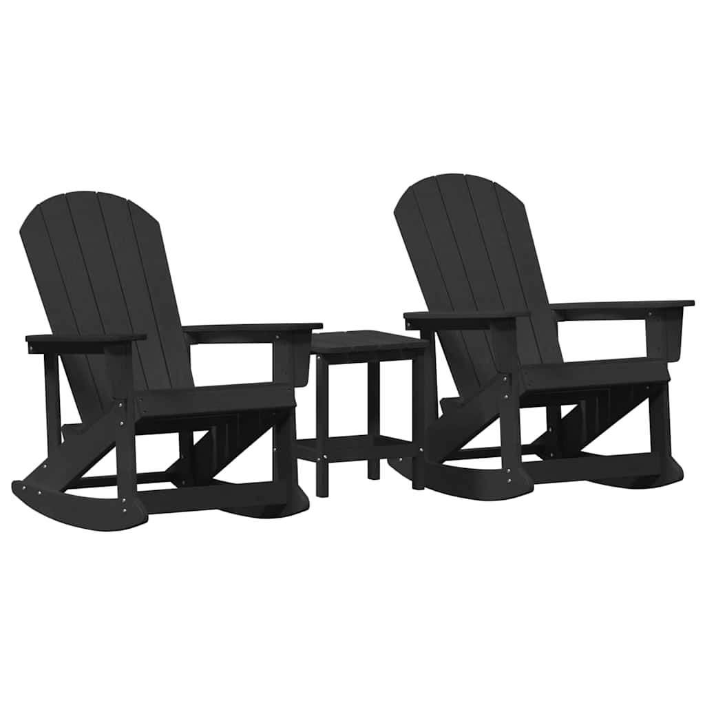 Have lounge sæt Sort HDPE