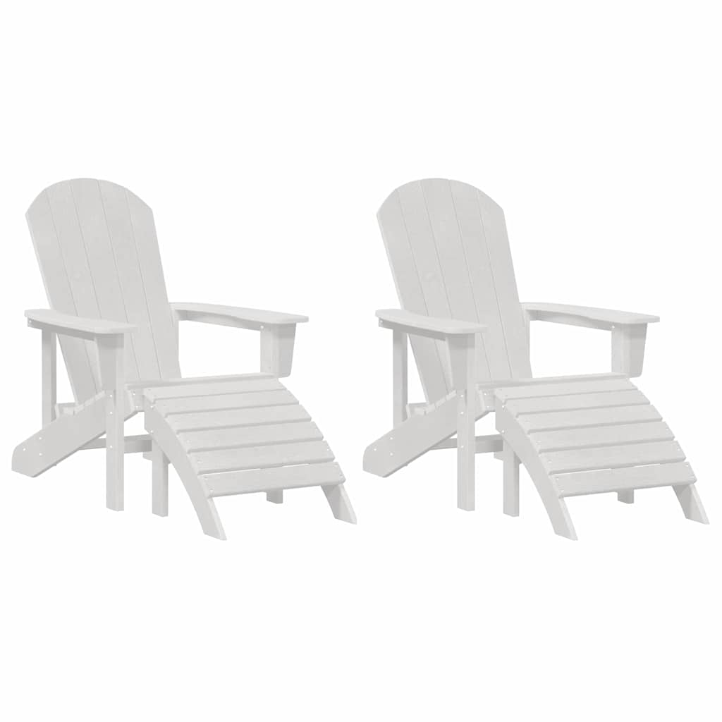 Havemøbler til lounge 2 pcs Hvid 74 x 82 x 90cm Plastik