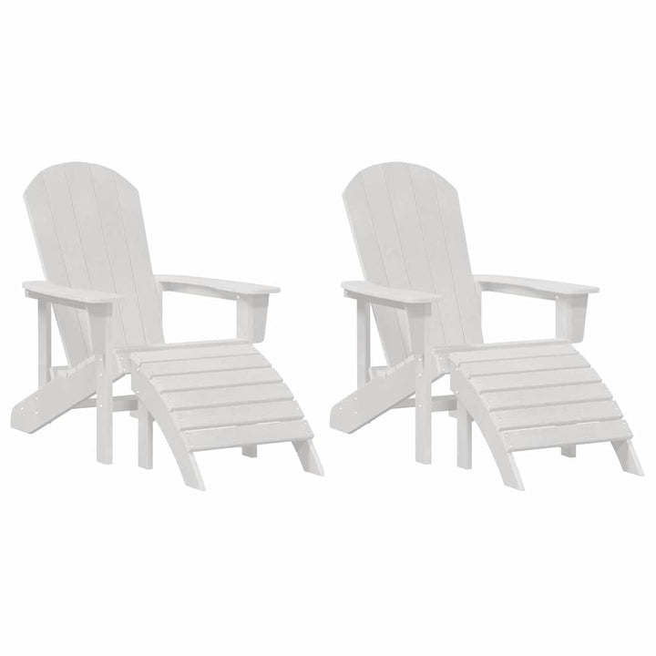 Havemøbler til lounge 2 pcs Hvid 74 x 82 x 90cm Plastik
