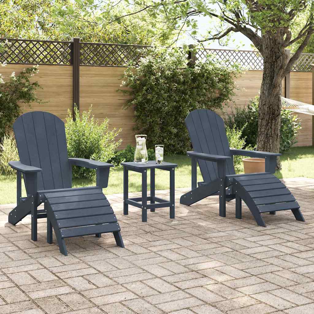 Havemøbler til lounge 2 pcs Marineblå 74 x 82 x 90cm Plastik