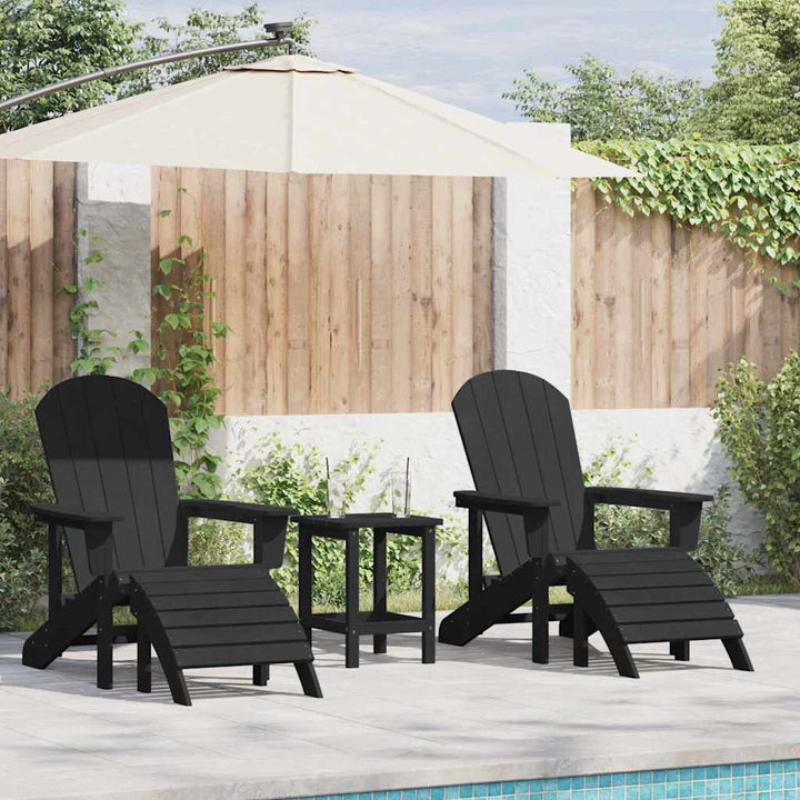Havemøbler til lounge 2 pcs Sort 74 x 82 x 90cm Plastik
