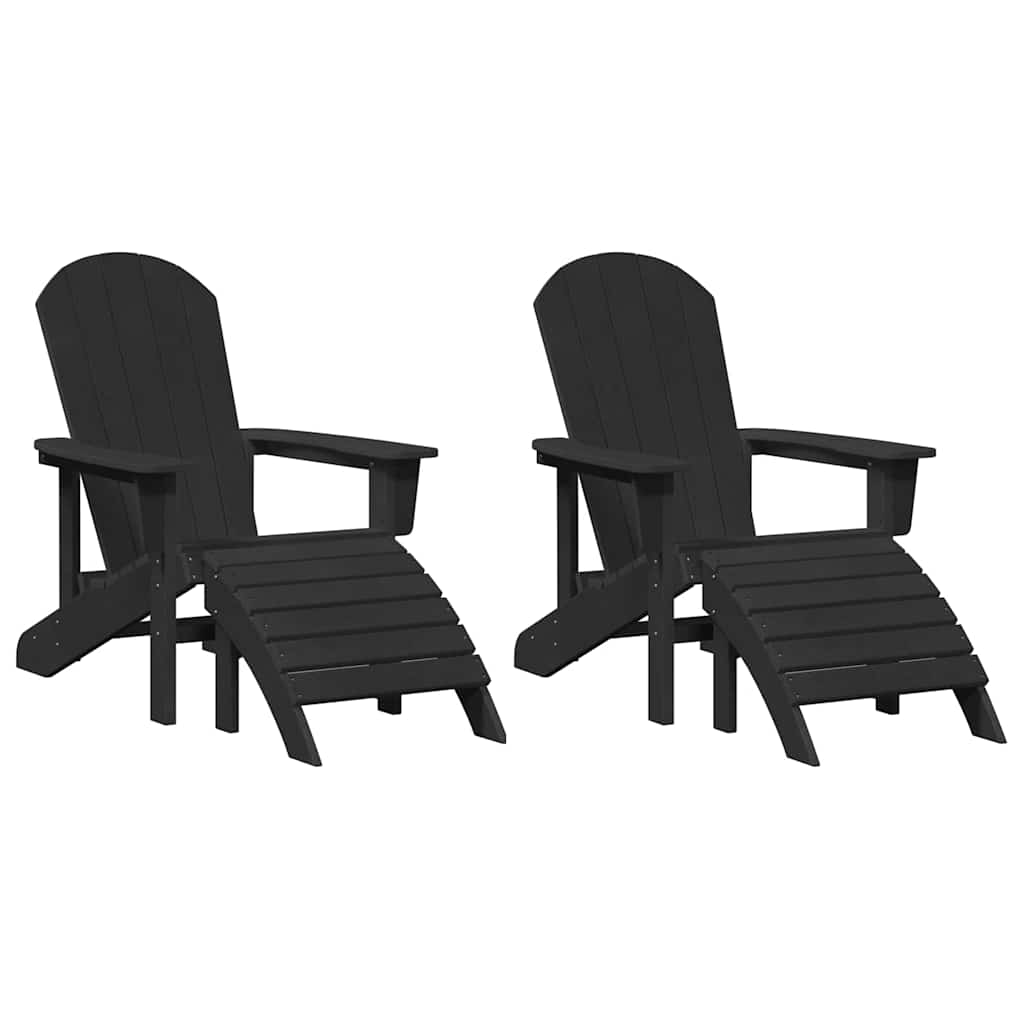 Havemøbler til lounge 2 pcs Sort 74 x 82 x 90cm Plastik