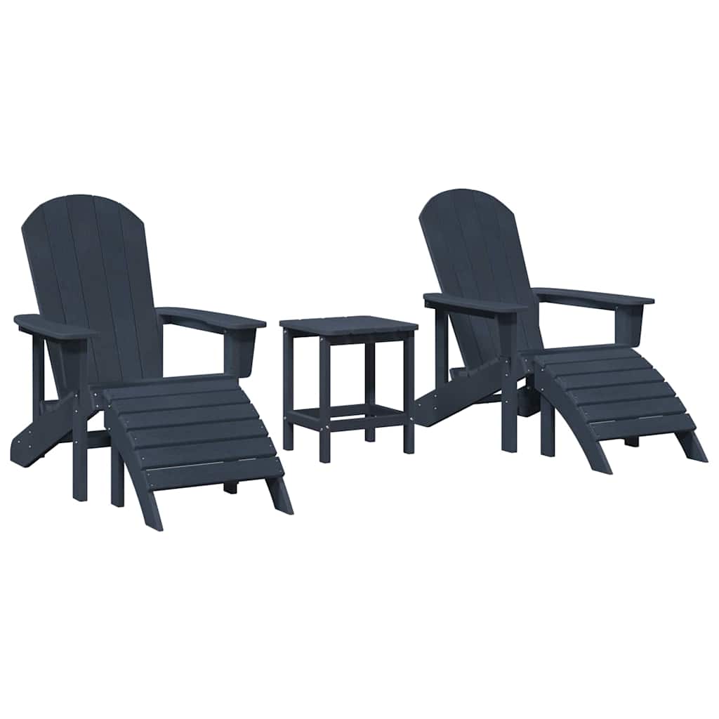 Havemøbler til lounge 3 pcs Marineblå 38 x 38 x 46cm Plastik