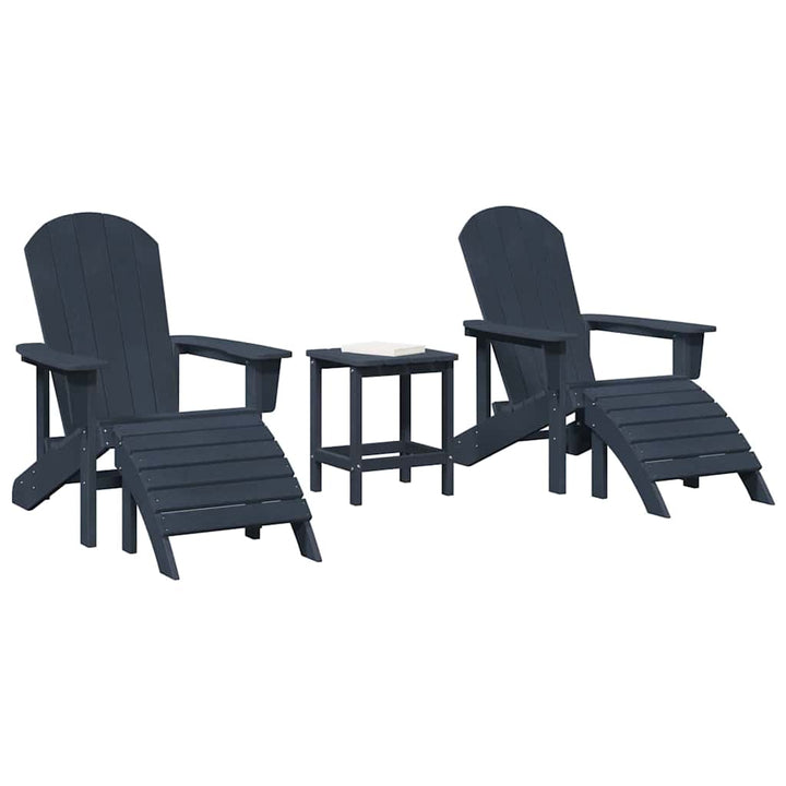 Havemøbler til lounge 3 pcs Marineblå 38 x 38 x 46cm Plastik