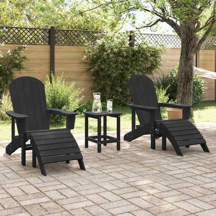 Havemøbler til lounge 3 pcs Sort 38 x 38 x 46cm Plastik