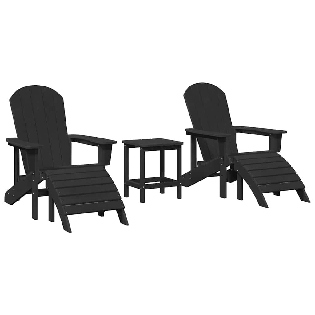 Havemøbler til lounge 3 pcs Sort 38 x 38 x 46cm Plastik