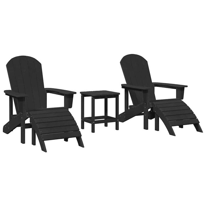 Havemøbler til lounge 3 pcs Sort 38 x 38 x 46cm Plastik