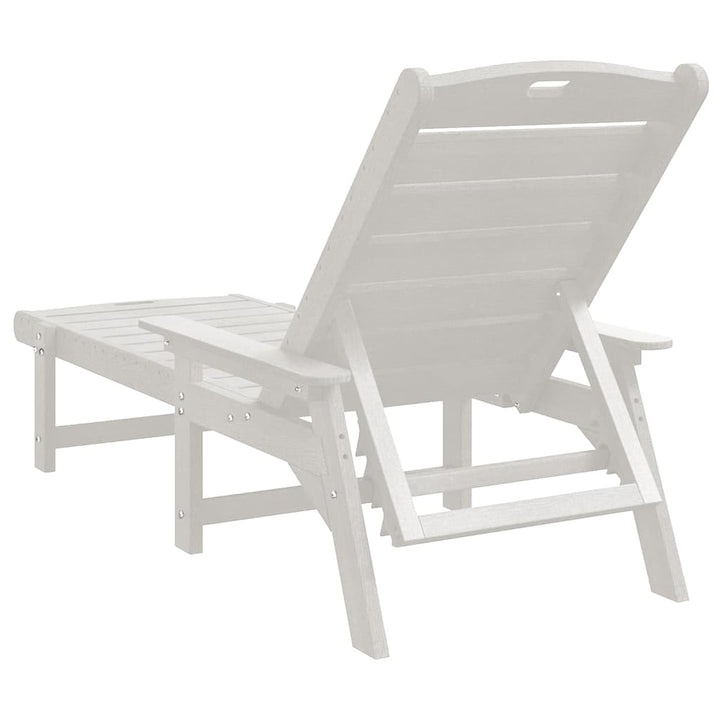 Havemøbler til lounge 2 pcs Hvid 53 x 195.5 x 30cm Polyethylen