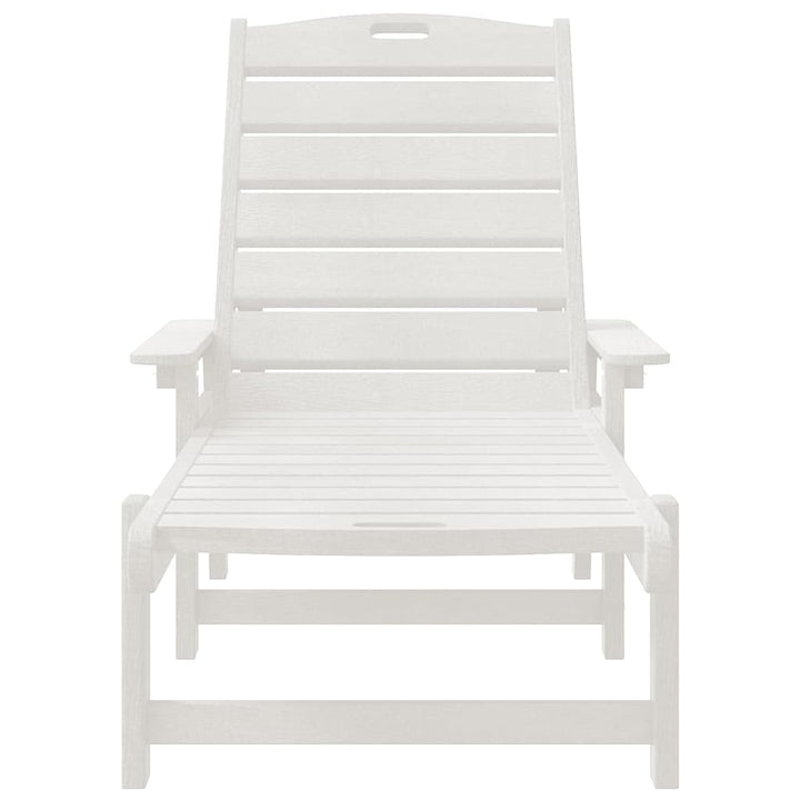 Havemøbler til lounge 2 pcs Hvid 53 x 195.5 x 30cm Polyethylen