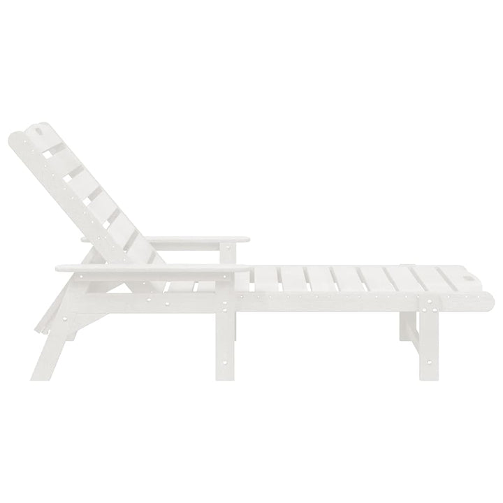 Havemøbler til lounge 2 pcs Hvid 53 x 195.5 x 30cm Polyethylen