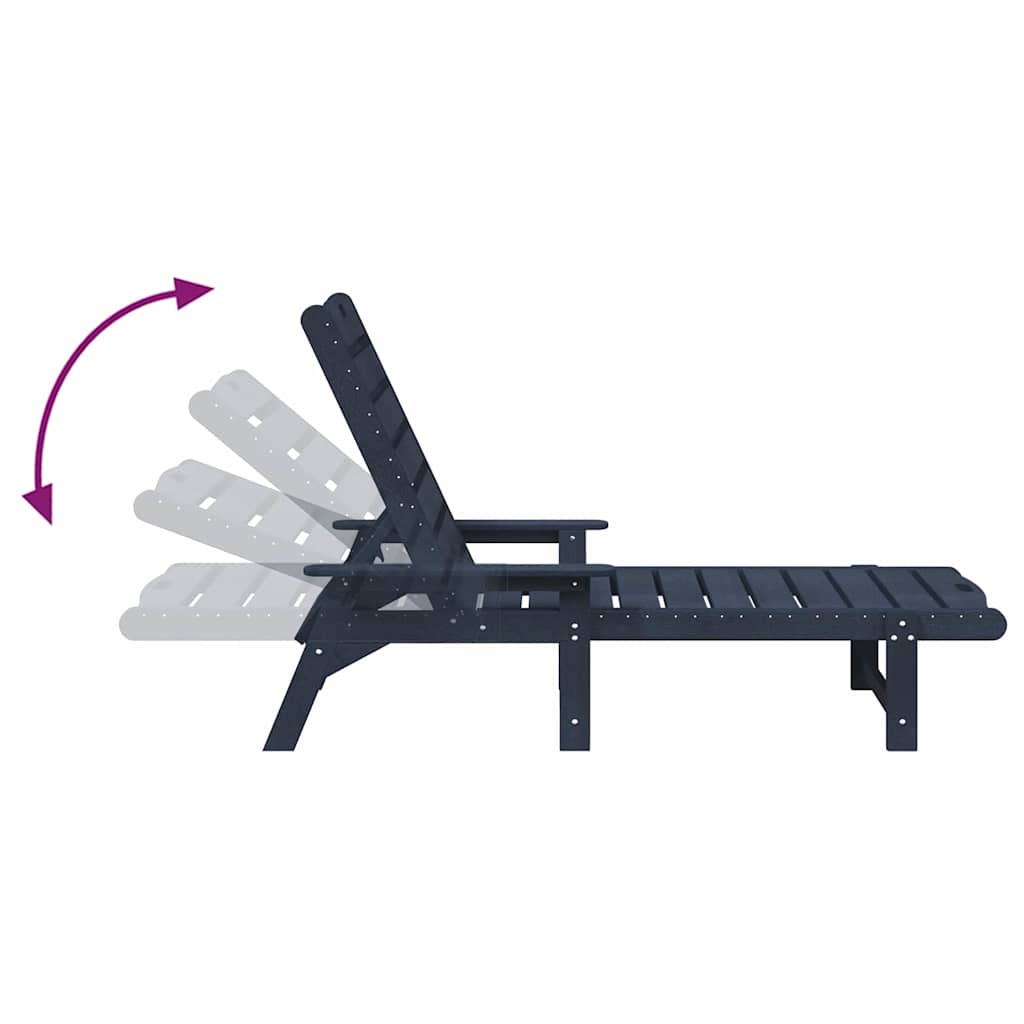 Havemøbler til lounge 2 pcs Marineblå 53 x 195.5 x 30cm