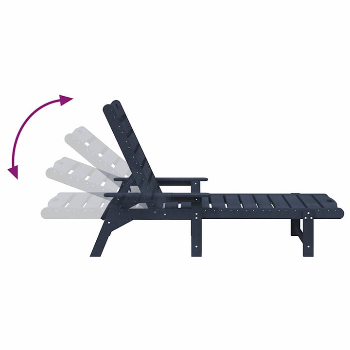 Havemøbler til lounge 2 pcs Marineblå 53 x 195.5 x 30cm