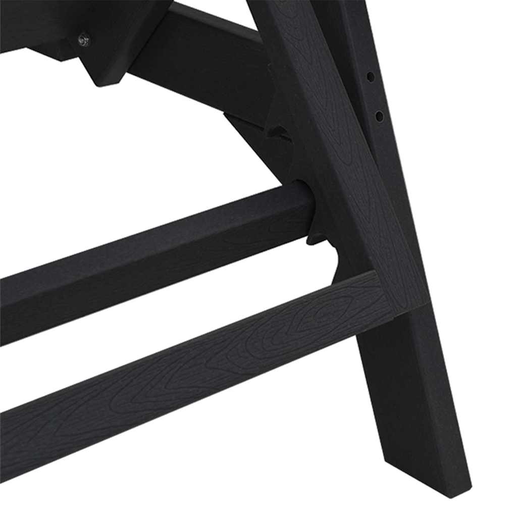 Havemøbler til lounge 2 pcs Sort 53 x 195.5 x 30cm Polyethylen