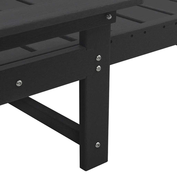Havemøbler til lounge 2 pcs Sort 53 x 195.5 x 30cm Polyethylen