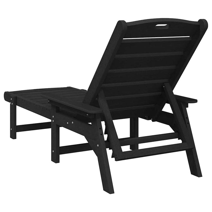 Havemøbler til lounge 2 pcs Sort 53 x 195.5 x 30cm Polyethylen