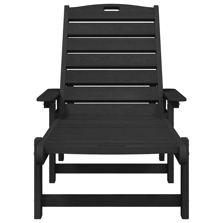 Havemøbler til lounge 2 pcs Sort 53 x 195.5 x 30cm Polyethylen