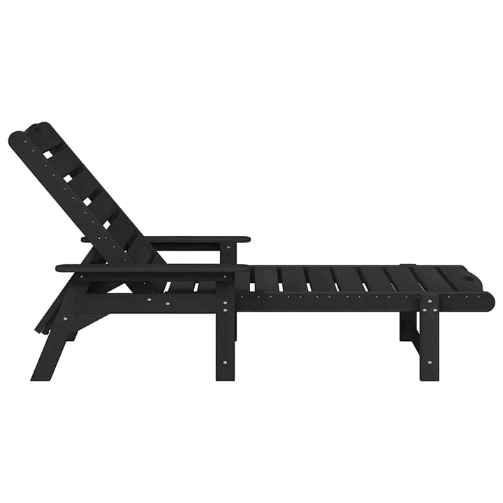 Havemøbler til lounge 2 pcs Sort 53 x 195.5 x 30cm Polyethylen