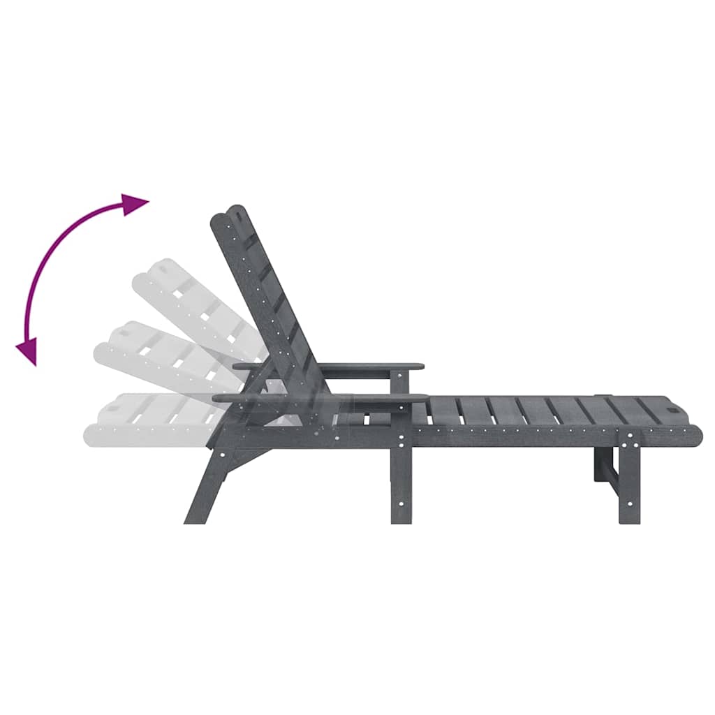 Havemøbler til lounge 2-person 2 pcs Lysegrå 53 x 195.5 x 30cm